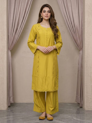 Light Mustard Daily Wear Linen Co Ord Wholesale