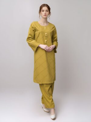 Light green Solid Color Linen Co Ord Set Wholesale