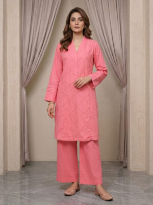 Sweet Pink Pakistani Linen Co Ord Sets Wholesale