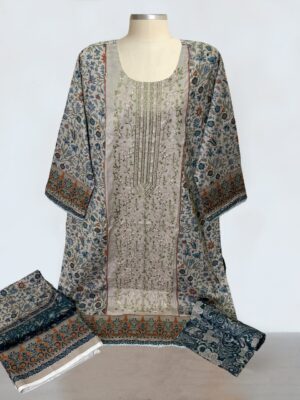Ash Grey Ladies embroidered lawn suits wholesale