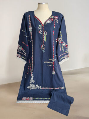 Ayla Midnight 2 piece lawn suit wholesale