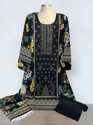 Black Stitched wholesale lawn suits Pakistan