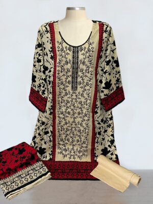Burly Wood Wholesale Pakistani lawn embroidered suits