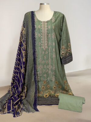 Camouflage Green Ladies 3pc lawn suit wholesale
