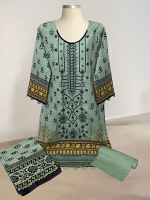 Greenish Grey Ladies summer lawn wholesale suits