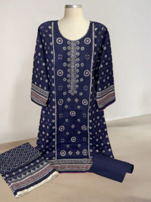 Navy blue Wholesale Pakistani lawn dresses for women