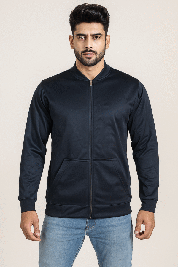 Black Custom zipper hoodies wholesale