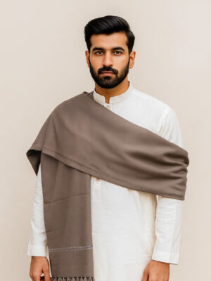 Brownish Grey luxury men’s wool shawl