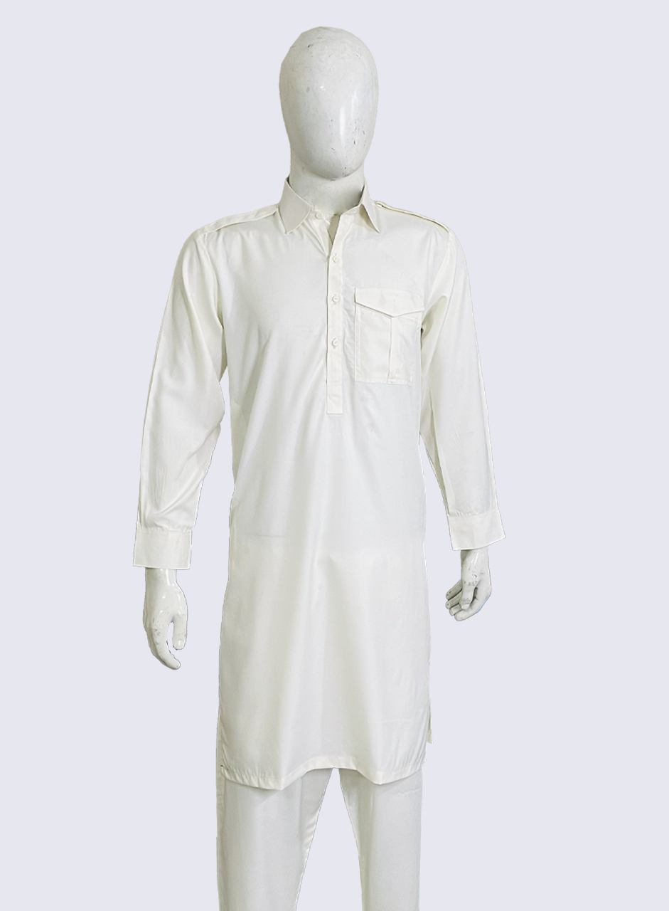 Cream Daily Wear Wash and Wear Men’s Shalwar Kameez