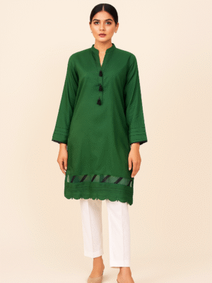 Green wholesale linen kurtis for boutiques