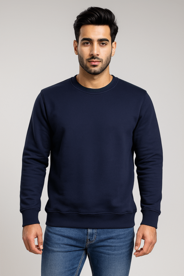 Navy Blue Crewneck Sweatshirts Wholesale