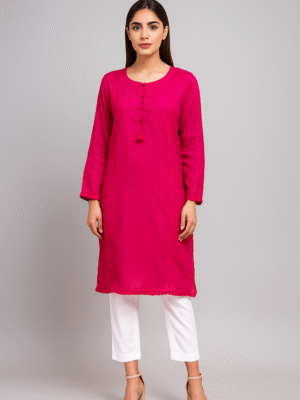 Pinkish Red ready made Pakistani kurtis UK