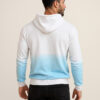 Sky Blue Ombre tie & dye printed hoodie for men