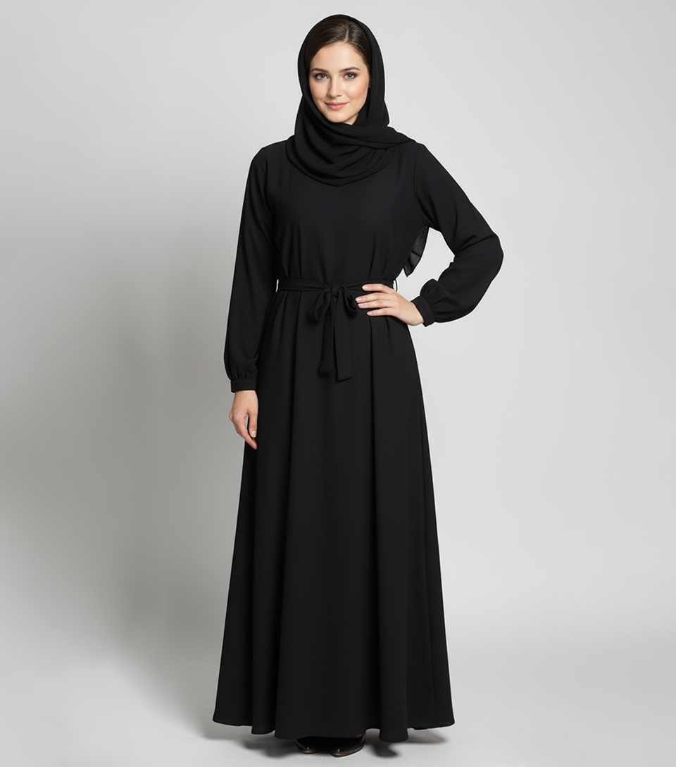 Black Plain Wholesale Abaya