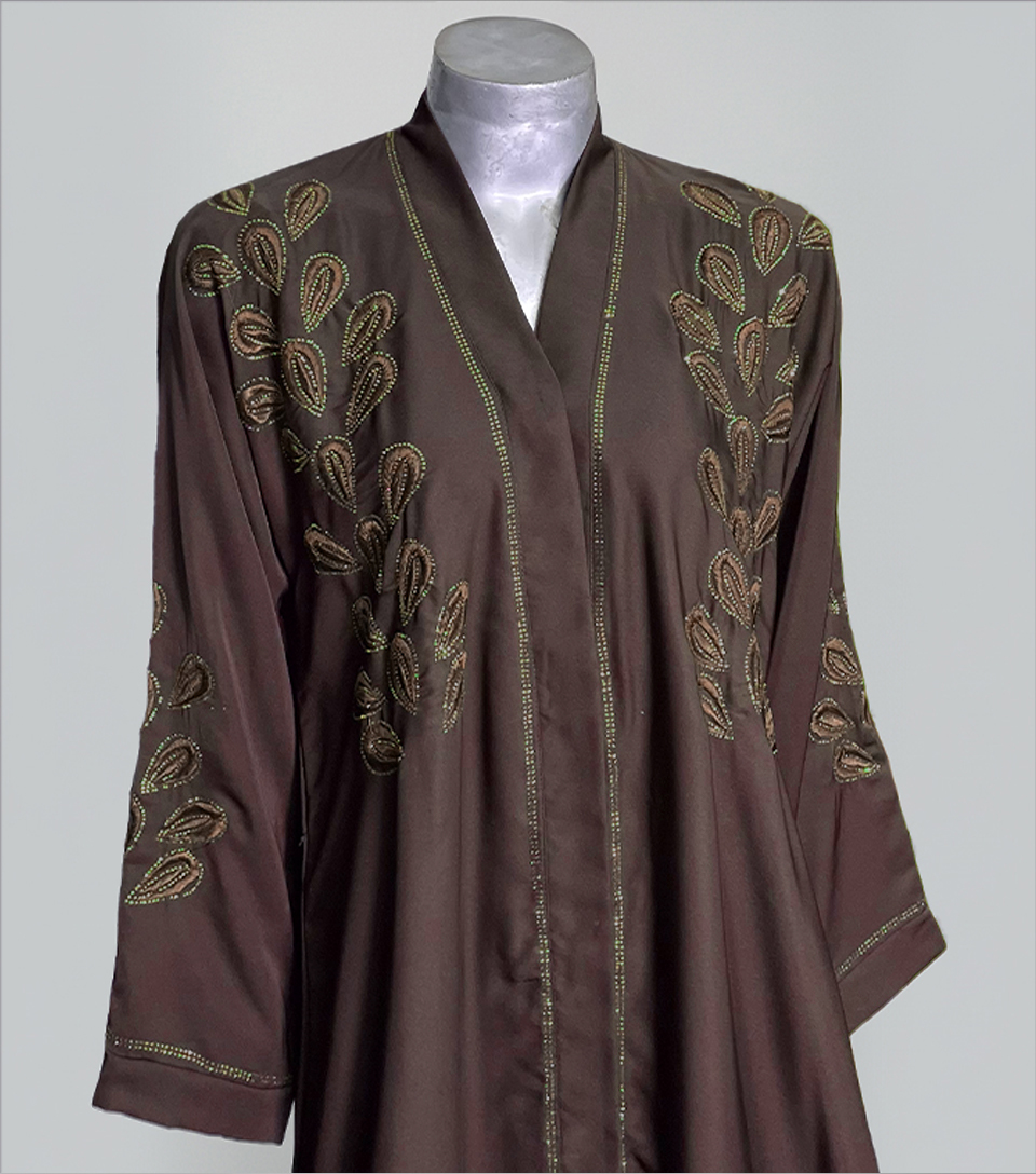 Brown Embroidered Wholesale Abaya