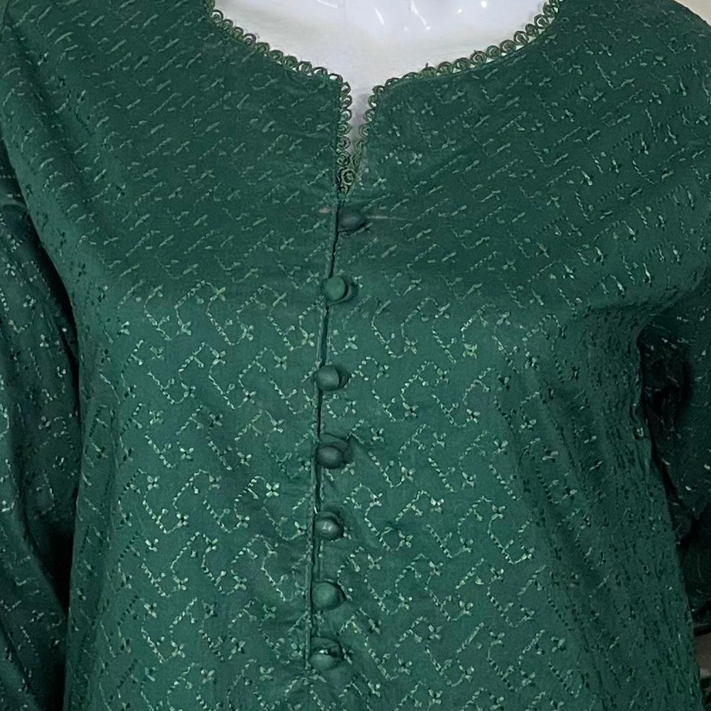 Green Color Wholesale Chikankari Kurti