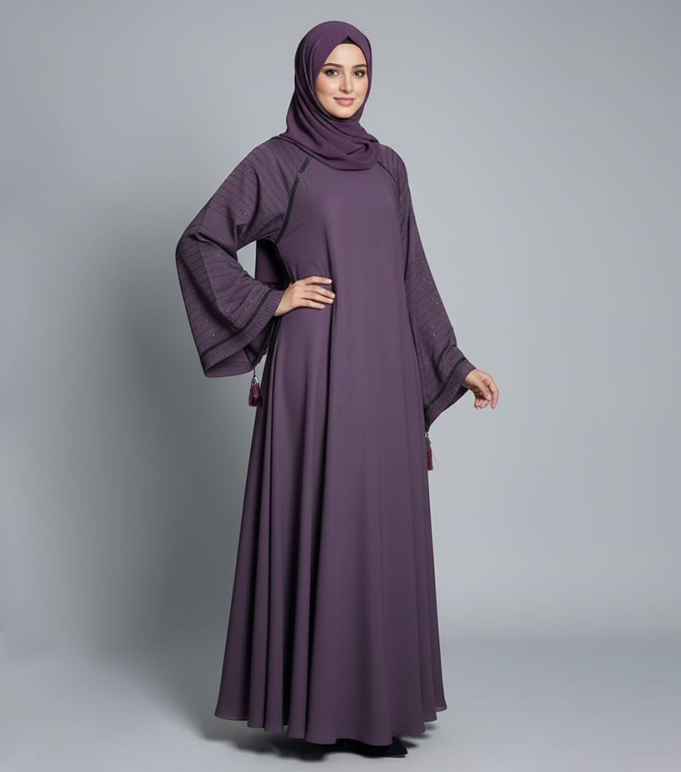 Light Purple Fancy wholesale abaya