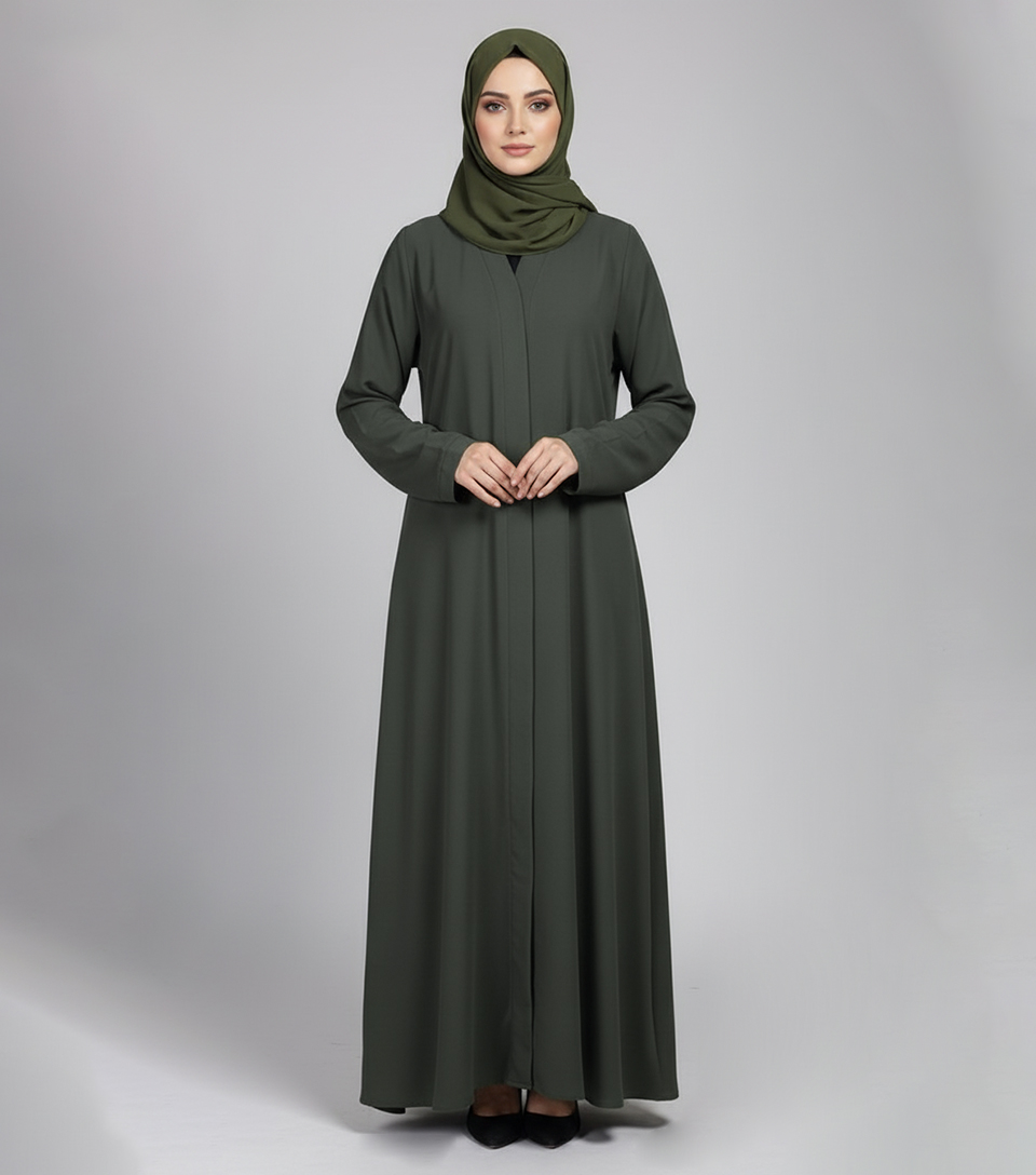 Luner Green plain wholesale abaya