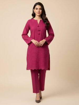 Mehroon Wholesale Chikankari Co Ord Set