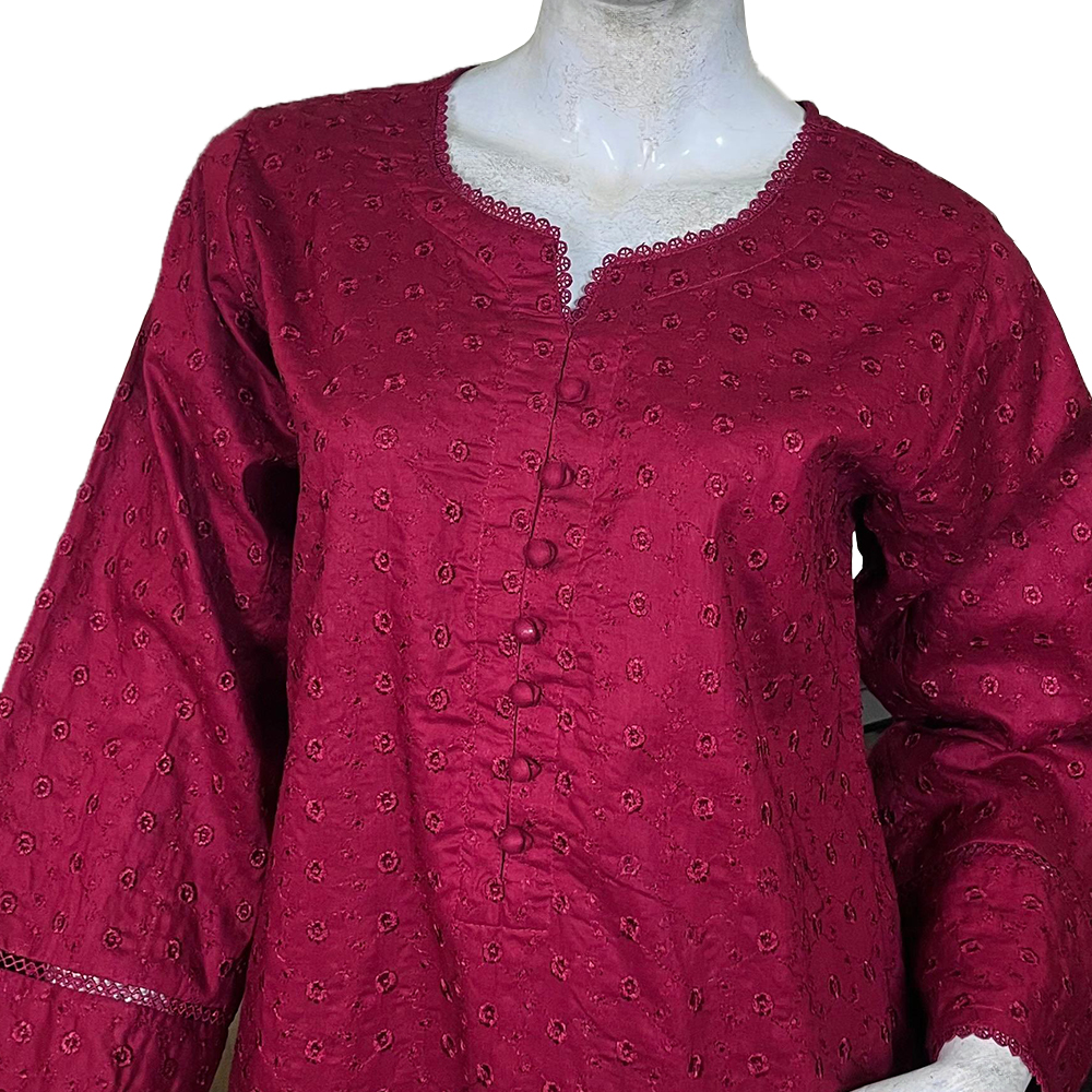 Mehroon wholesale chikankari kurti