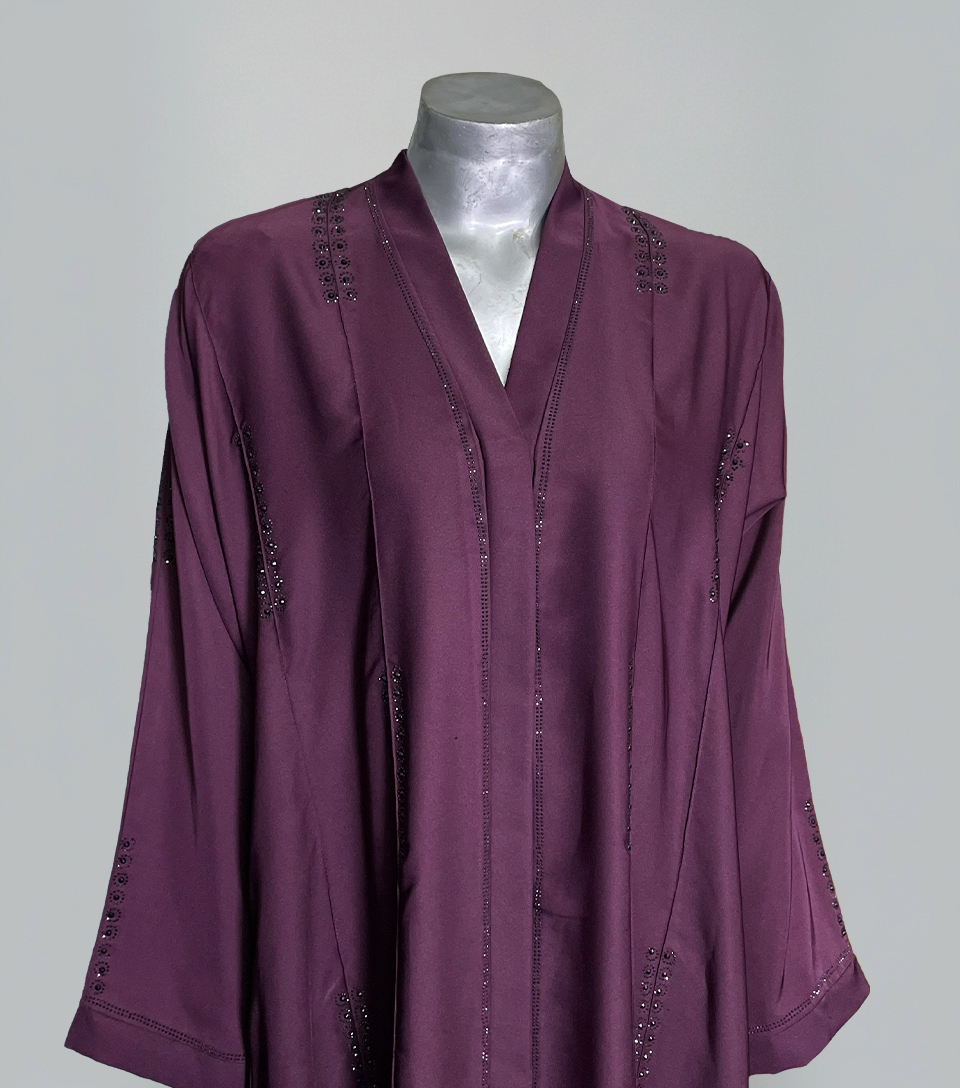 Plum Purple fancy wholesale abaya