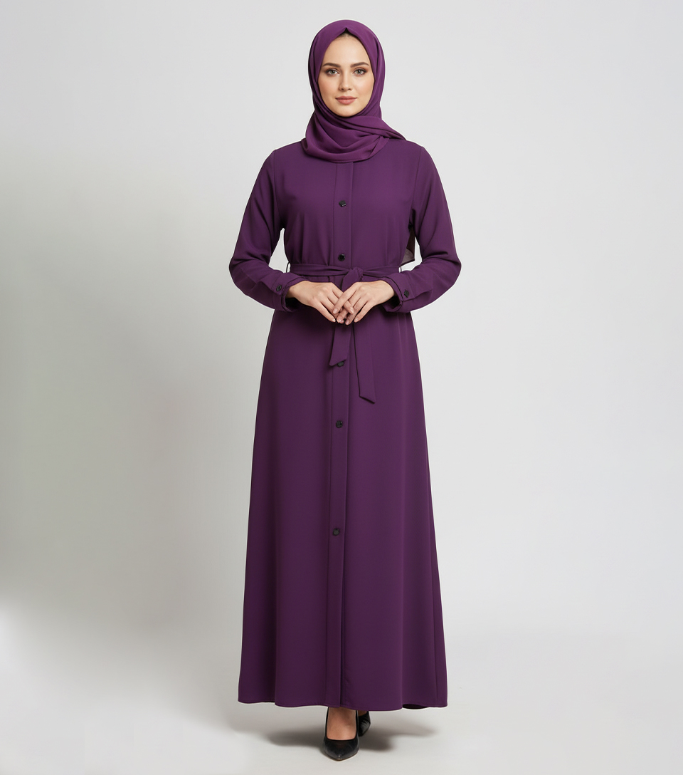 Purple embellished wholesale abaya