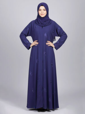 Slate Blue embroidered wholesale abaya