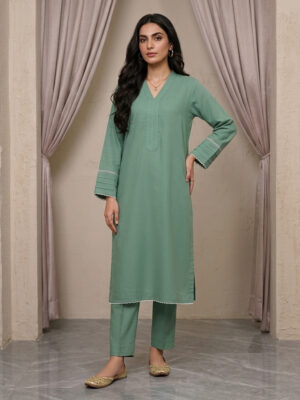 Slate Green Wholesale Dhanak Co-ord Sets for Women
