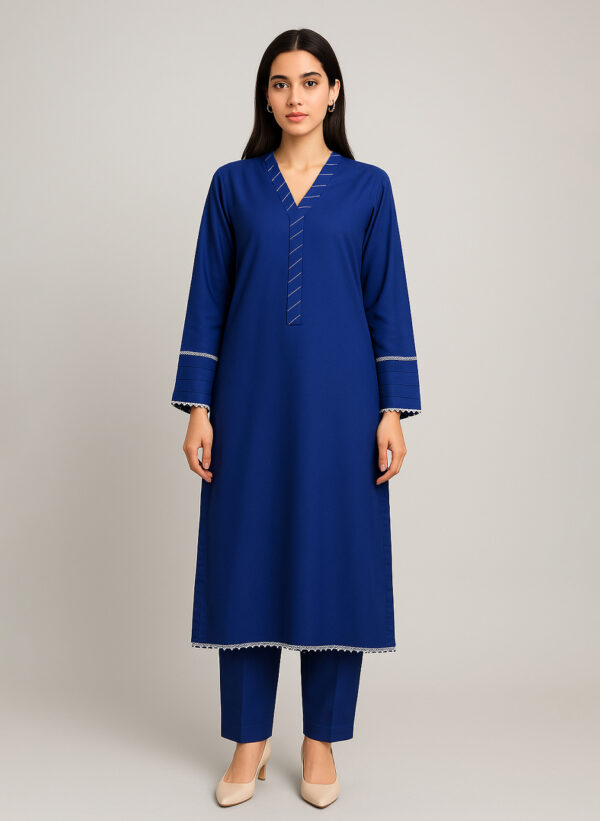 Tealish Blue Women’s Dhanak Co-ord Sets Wholesale