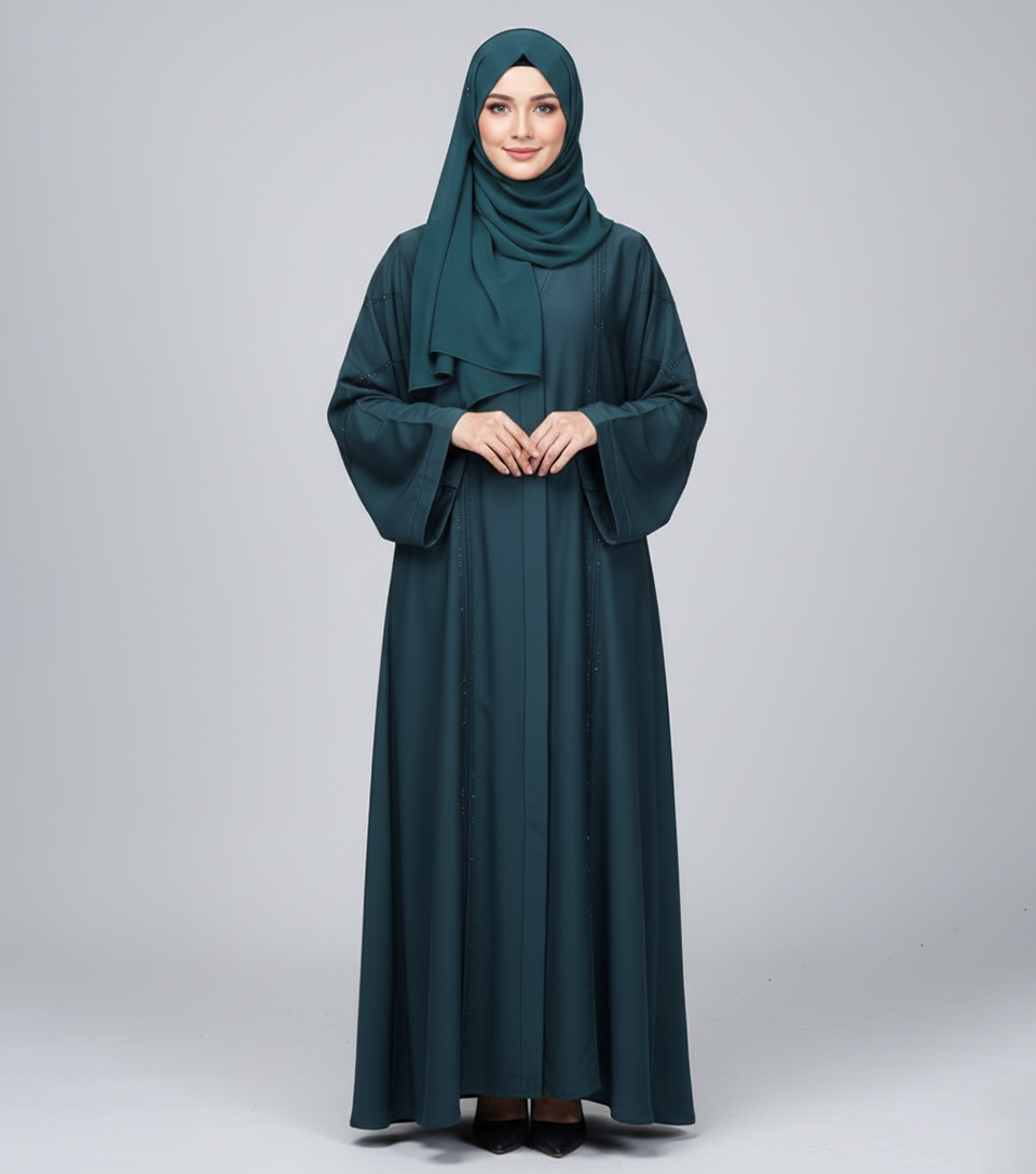 Zink color fancy wholesale abaya