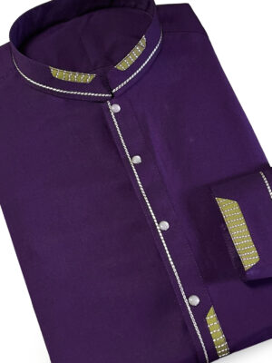 Deep Purple Designer Mens Wholesale Shalwar Kameez