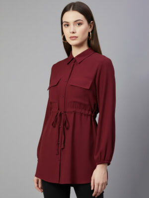 Mehroon Wholesale Tunic with Tie-Waist UK