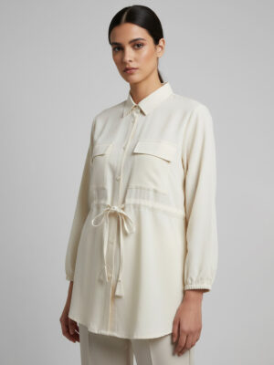 Off-White Wholesale Tunic with Tie-Waist UK