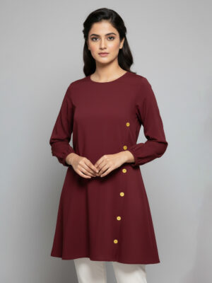 Deep Maroon Women’s Wholesale Tunic Top