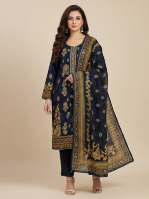 Black Dhanak 3pc wholesale maria.b replica suit