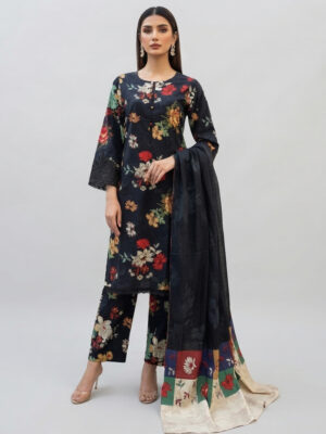 Black Khaddar Wholesale Baroque Replica Dress