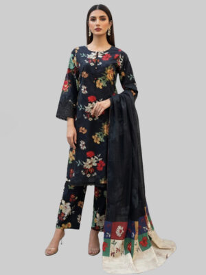 Black Wholesale Pakistani Khaddar Suit for Women