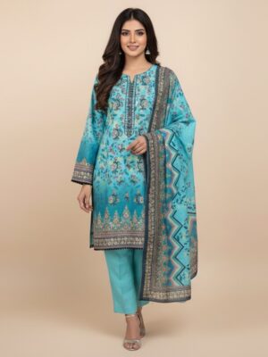 Cyan 3pc stitched wholesale desginer replica