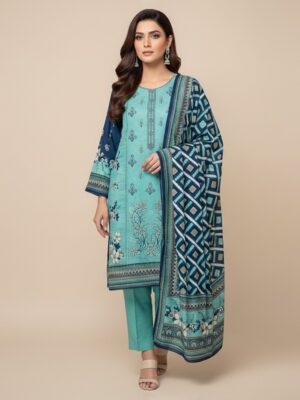Cyan linen 3pc wholesale maria.b replica suit