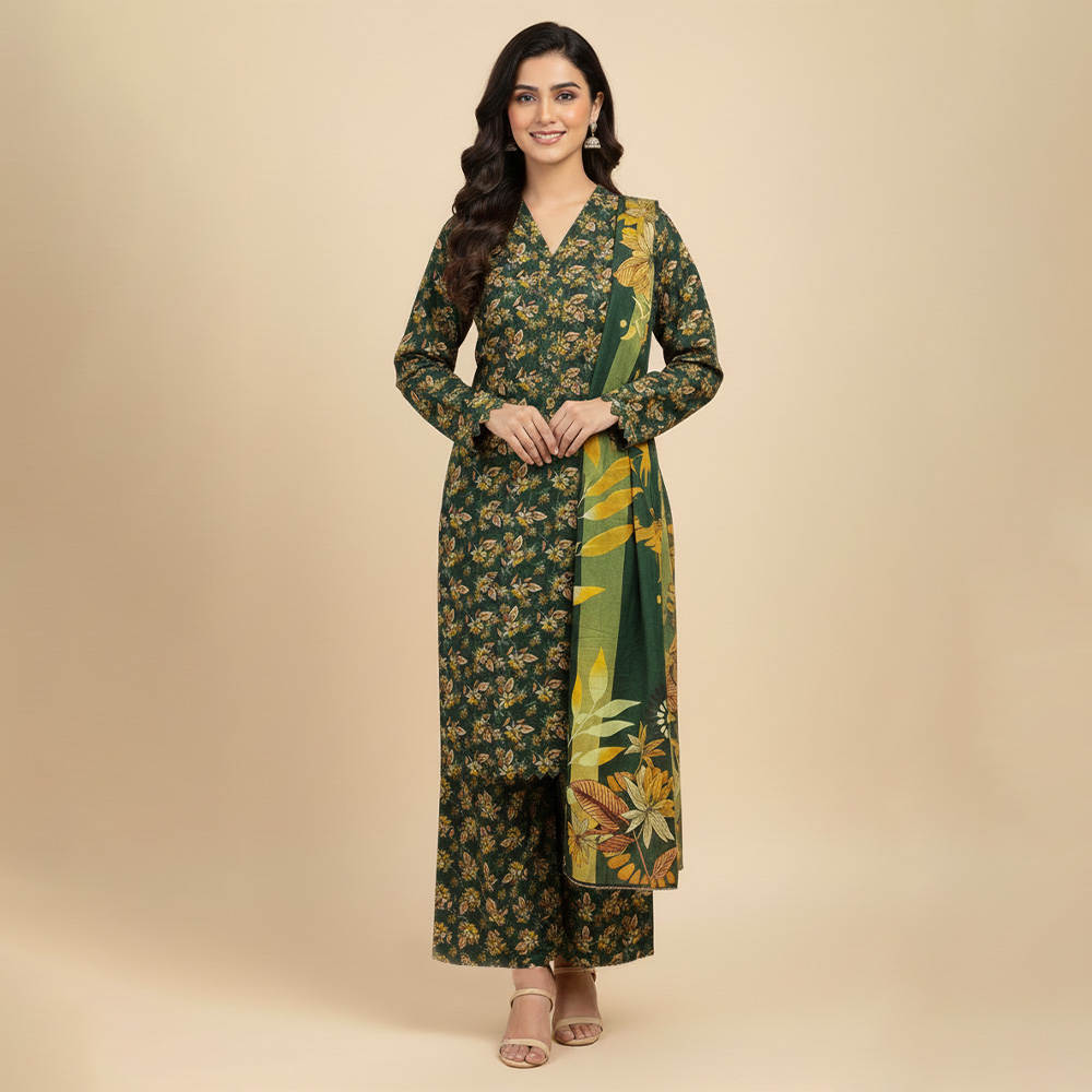 Dark Green Wholesale Pakistani Salwar Kameez
