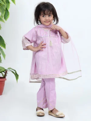 Elegant Lilac Girls Party Wear Wholesale 3PC Formal Suit