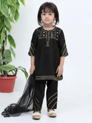 Elegant Black Girls Party Wear Wholesale Dress