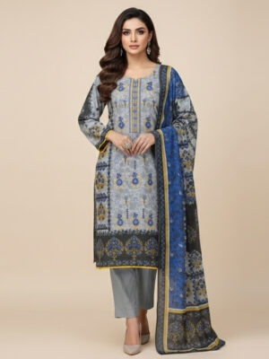 Grey pakistani dhanak suits wholesale