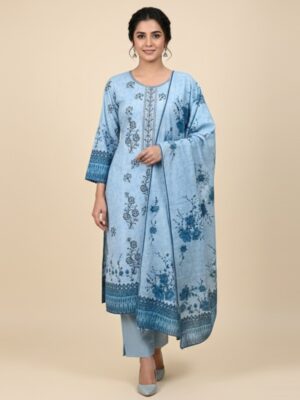 Light Blue Embroidered Wholesale Sana Safinaz Replica Suit