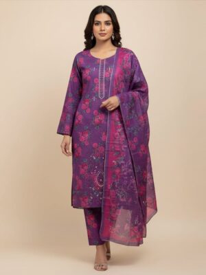 Magenta Embroidered Wholesale Sana Safinaz Replica Suit