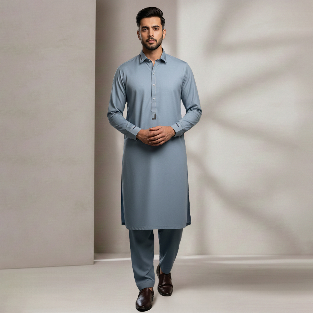 Mens Hit Grey wholesale pakistani shalwar kameez