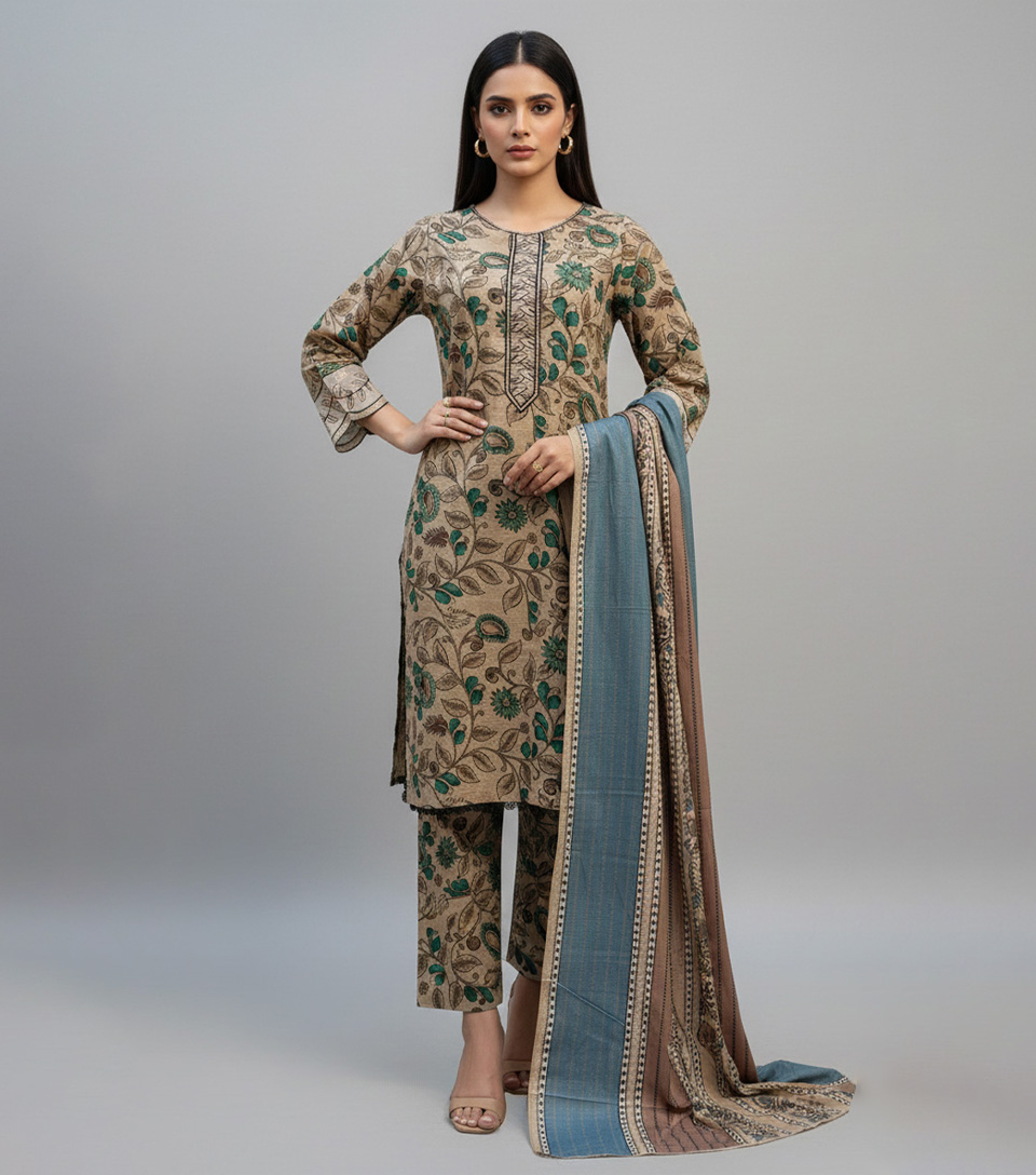 Mushroom Wholesale Pakistani Khaddar Suit