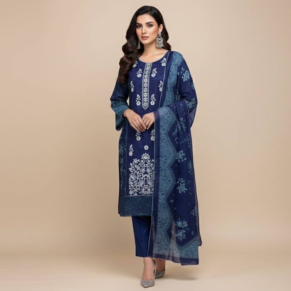 Navy blue embroidered wholesale limelight replica suit