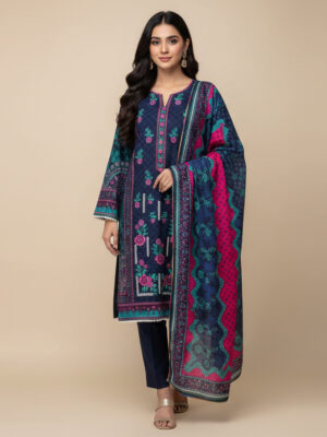 Nile Blue pakistani dhanak suits wholesale