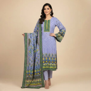 Pastel Purple bin saeed stitched Summer salwar kameez